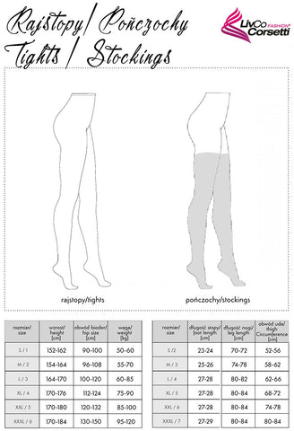 Corsetti Maxionix Stockings Size Chart