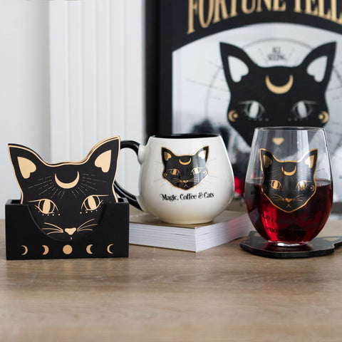 Magic, Coffee and Cats Rounded Mug