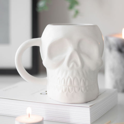 White Skull Mug