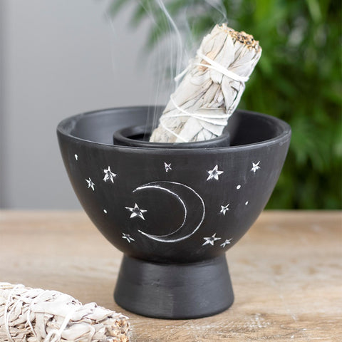 Moon and Stars Smudge Bowl