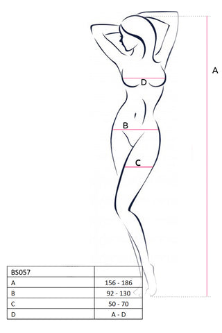 Passion BS057 Bodystocking Size Chart