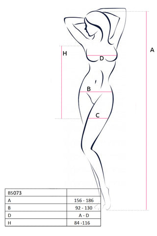 Passion Bodystocking BS073 Size Chart