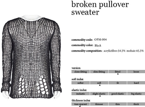 Punk Rave Hollowed-Out Sweater