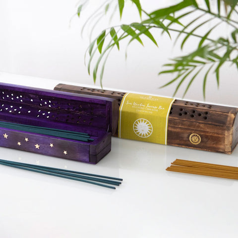 Star Wooden Bergamot Incense Box Set