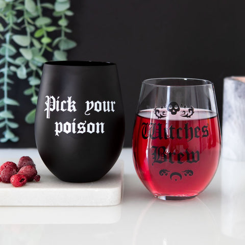 Something Different Witches Brew Stemless Wine Glass