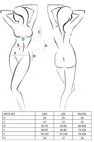 Passion Lingerie Akita Size Chart