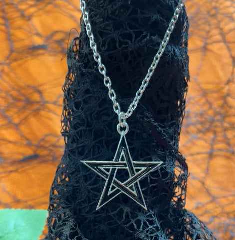 Alchemy Gothic Black Star Pentagram Pendant P775
