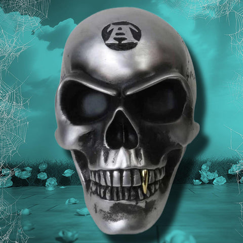 Alchemy Gothic Metalised Alchemist Skull V41