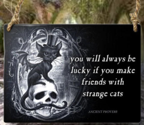 Alchemy Strange Cats Meowstophelex Plaque