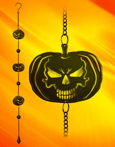 Alchemy Pumpkin Skull Wind Chime