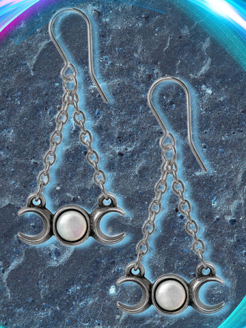 Alchemy Wiccan Moon Earrings