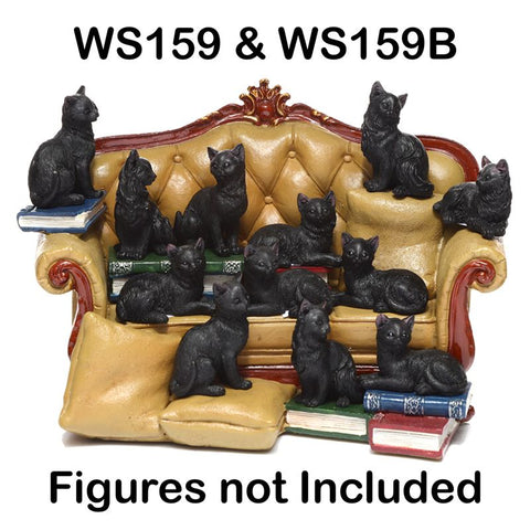 Black Cat Sofa Figure Display Stand