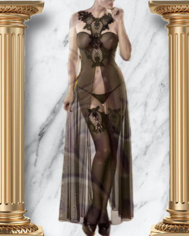 Grey Velvet Erotic Set