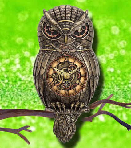 Chronology Wisdom Steampunk Owl Clock