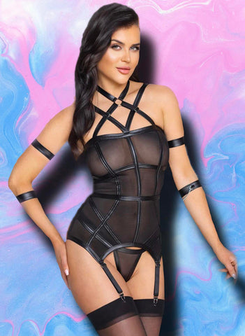 Cottelli Bondage Harness Lingerie Set