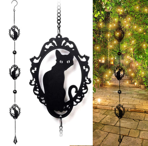 Alchemy Cat Silhouette Wind Chime