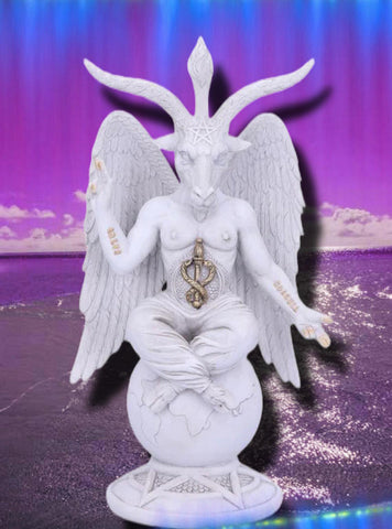 Dark Lord White Baphomet Figurine