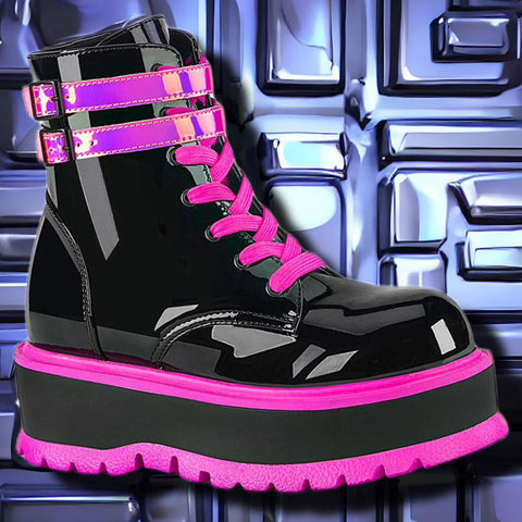 DemoniaCult Slacker 52 Pinks Boots