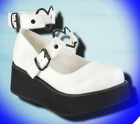 DemoniaCult SPRITE 02 White Shoes