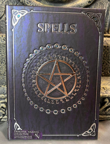 Embossed Pentagram Spell Book Journal