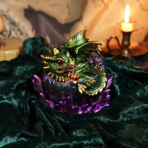 Emerald Hatchling Glow Dragon Green Ornament