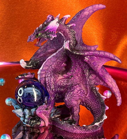 Enchanted Nightmare Purple Dragon Crystal Rock Soothsayer