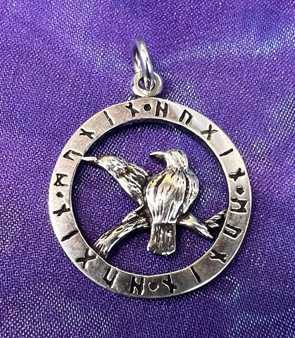 etNox Ravens of Odin Pendant 925 Sterling Silver