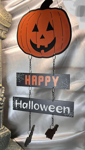 Happy Halloween Pumpkin Chain Sign