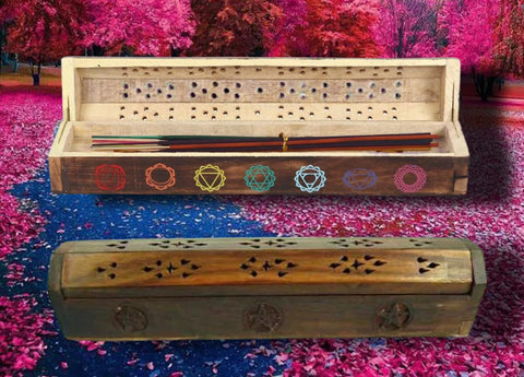 Incense Box Wood Pentagram