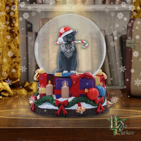Lisa Parker Krampuss Cat Snow Globe