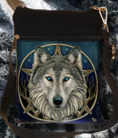 Lisa Parker Wild One Wolf Head Shoulder Bag