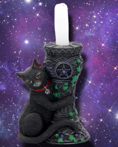 Midnight Cat Candle Holder