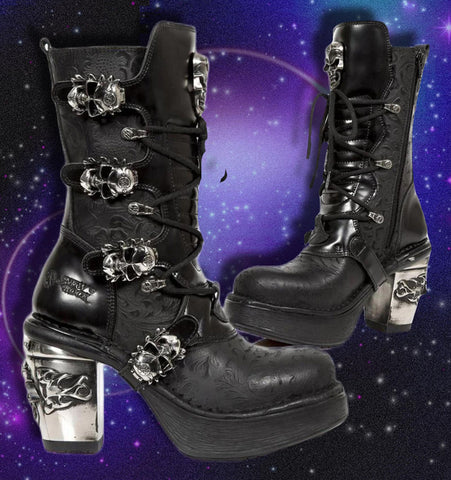 New Rock Anki NRK Skull Boots M.8366-S1