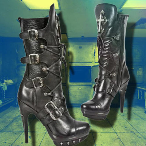 New Rock Ladies Cross Boots M-PUNK061-S1