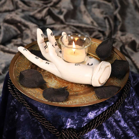 Palmist's Prediction White Tealight Holder