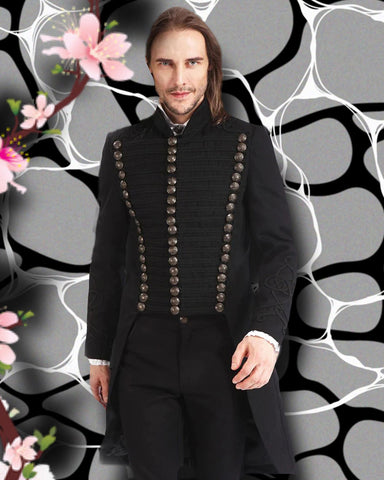 Pentagramme Black Officer Gothic Coat