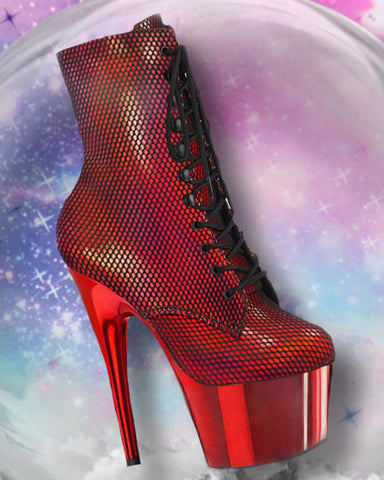 Pleaser ADORE 1020HFN Red Boots