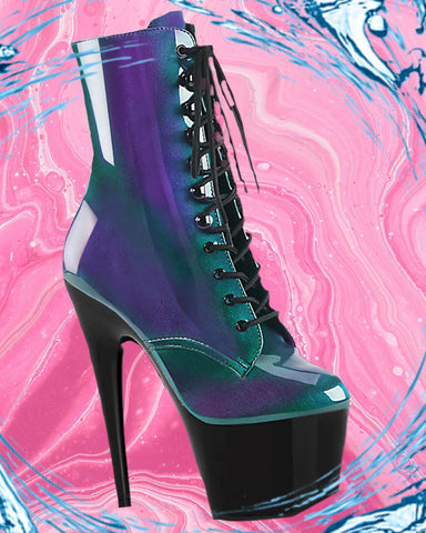 Pleaser Purple-Green / Black ADORE-1020SHG