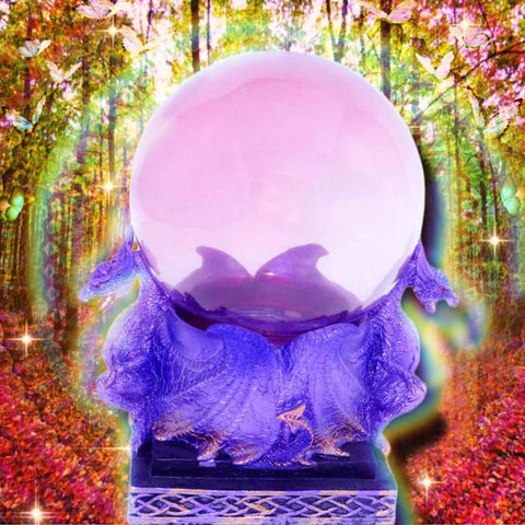 Purple Dragon with LED Glass Ball