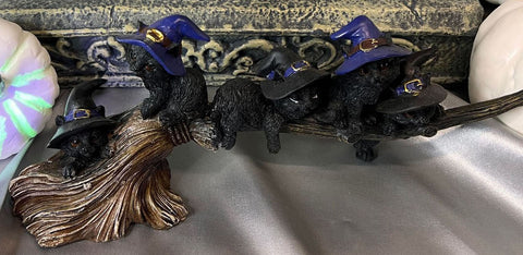 Purrfect Broomstick Cats