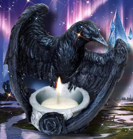 Alchemy Ravens Ward T-Light Holder
