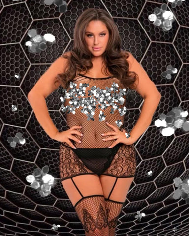 Rene Rofe To The Nines Plus Size Bodystocking