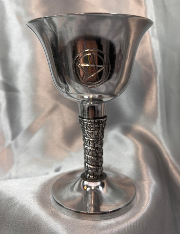 Silver Metal Pentagram Chalice