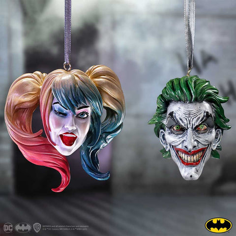 The Joker and Harelquin Hanging Christmas Ornament