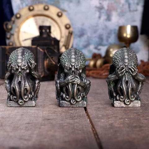 Three Wise Cthulhu Figurines