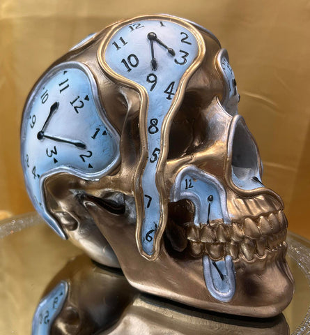 Time Goes By Clock Skull