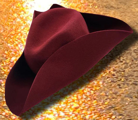 Tricorn Hat Burgundy