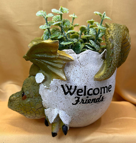Welcome Friends Baby Dragon Pot