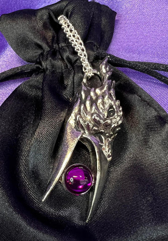 Witches Familiars Raven’s Head Pendant