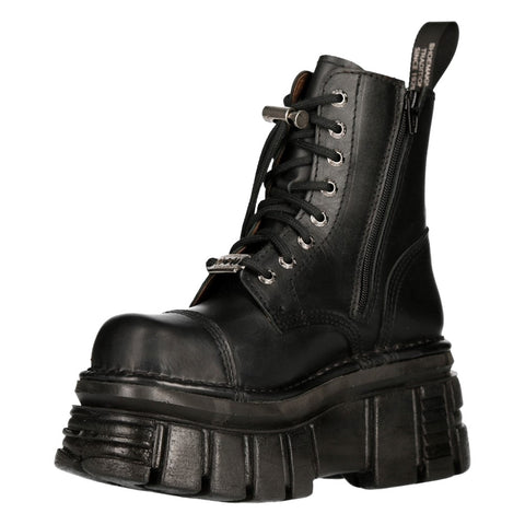 New Rock Black Combat Boots M.NEWMILI083-S21 | NEW ROCK Angel Clothing